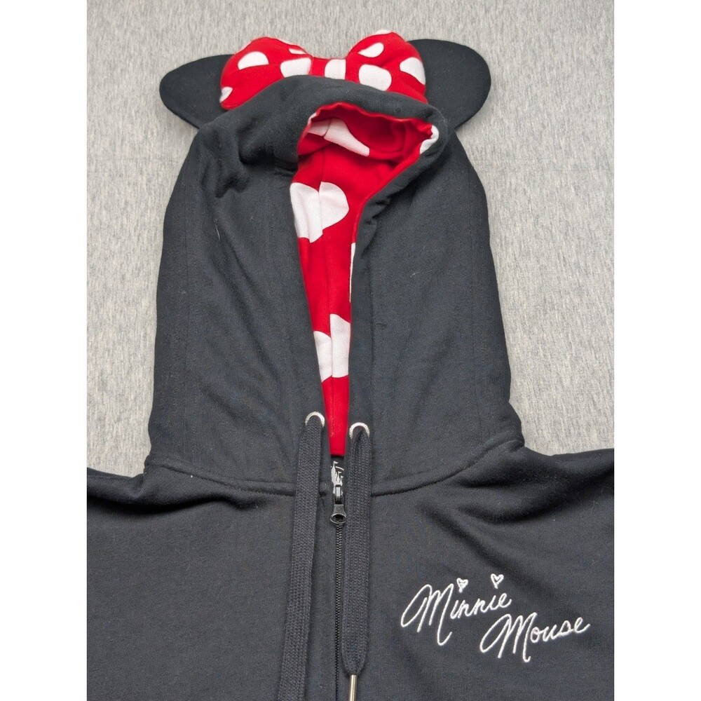Disney Parks Minnie Mouse Ears Costume Hoodie Jacket Cosplay Women’s Size Medium - Picture 3 of 7